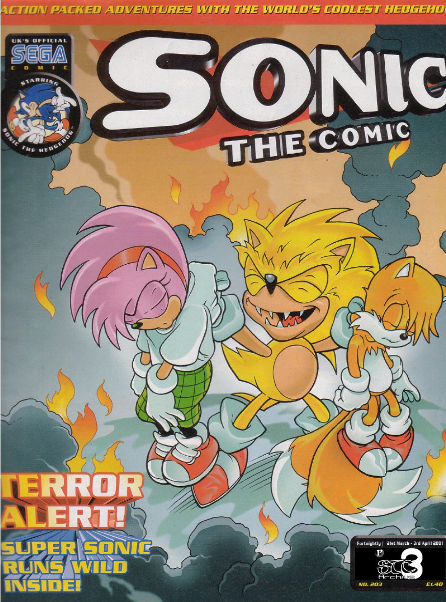 Sonic - The Comic Issue No. 203 Cover Page